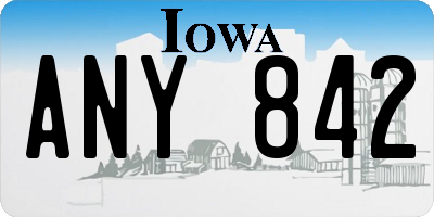 IA license plate ANY842