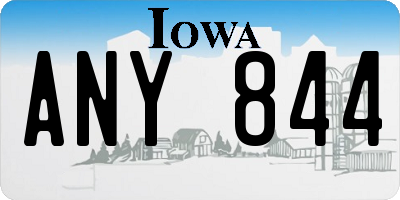 IA license plate ANY844