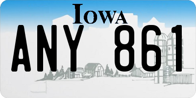 IA license plate ANY861