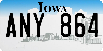 IA license plate ANY864