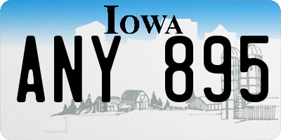 IA license plate ANY895