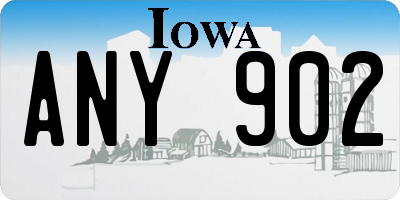 IA license plate ANY902