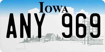 IA license plate ANY969