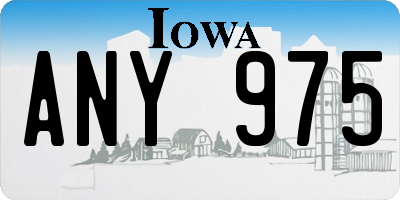 IA license plate ANY975
