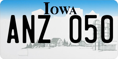 IA license plate ANZ050