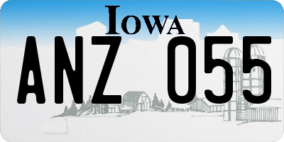 IA license plate ANZ055
