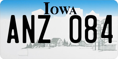 IA license plate ANZ084