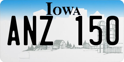 IA license plate ANZ150