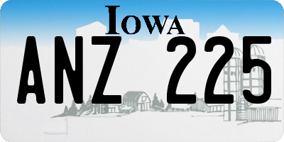 IA license plate ANZ225