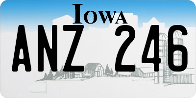 IA license plate ANZ246