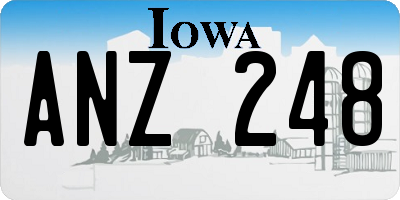 IA license plate ANZ248