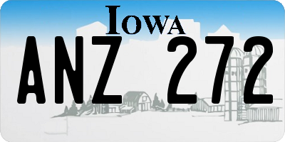 IA license plate ANZ272