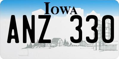 IA license plate ANZ330