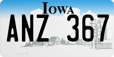 IA license plate ANZ367