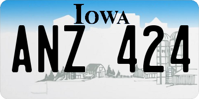IA license plate ANZ424