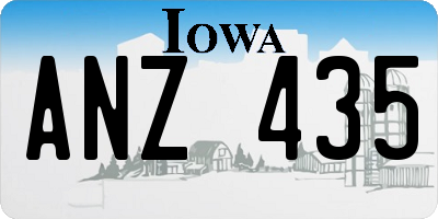 IA license plate ANZ435
