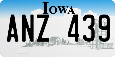IA license plate ANZ439