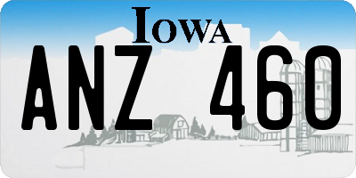 IA license plate ANZ460