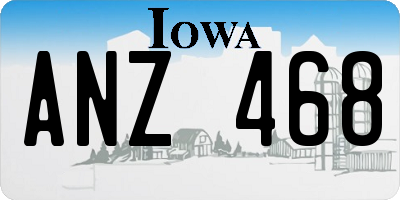 IA license plate ANZ468