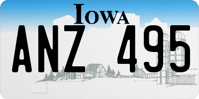 IA license plate ANZ495