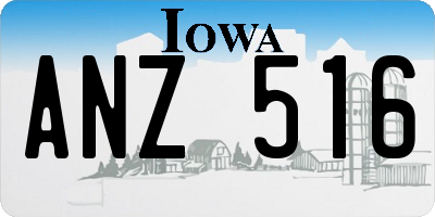 IA license plate ANZ516