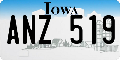 IA license plate ANZ519