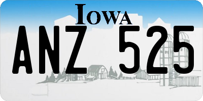 IA license plate ANZ525