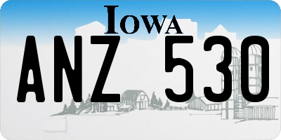 IA license plate ANZ530