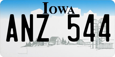 IA license plate ANZ544