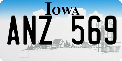 IA license plate ANZ569