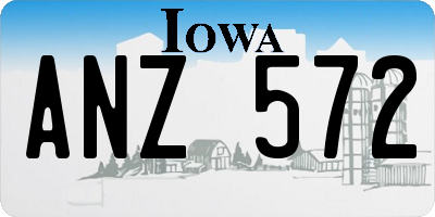 IA license plate ANZ572
