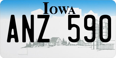 IA license plate ANZ590