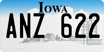 IA license plate ANZ622