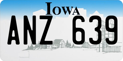 IA license plate ANZ639