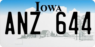 IA license plate ANZ644