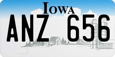 IA license plate ANZ656