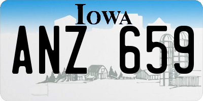 IA license plate ANZ659