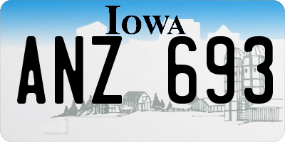 IA license plate ANZ693
