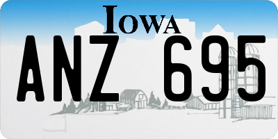 IA license plate ANZ695