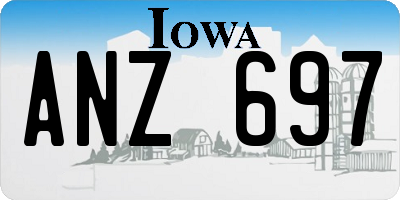 IA license plate ANZ697