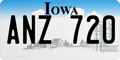 IA license plate ANZ720