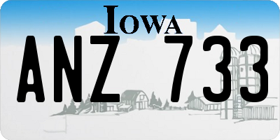 IA license plate ANZ733