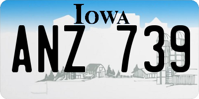 IA license plate ANZ739