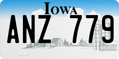 IA license plate ANZ779