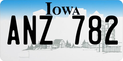 IA license plate ANZ782