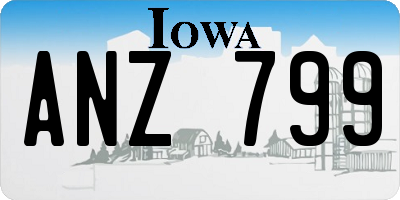 IA license plate ANZ799