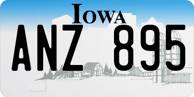 IA license plate ANZ895