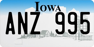IA license plate ANZ995