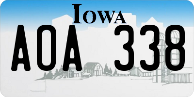 IA license plate AOA338