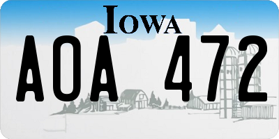 IA license plate AOA472